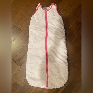 Pink Infant Sleeping Sack with Hot Pink Trim